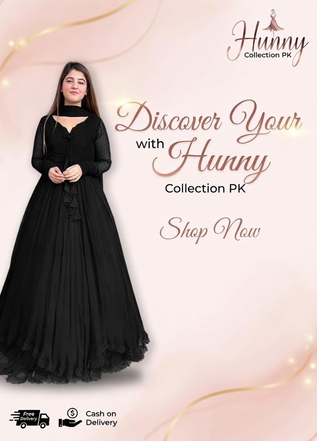 Black Chiffon Embroidered Maxi Suit Set for Eid Party Wear