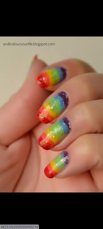 24 Pcs Multicolor Fake Nails DIY Party Wear