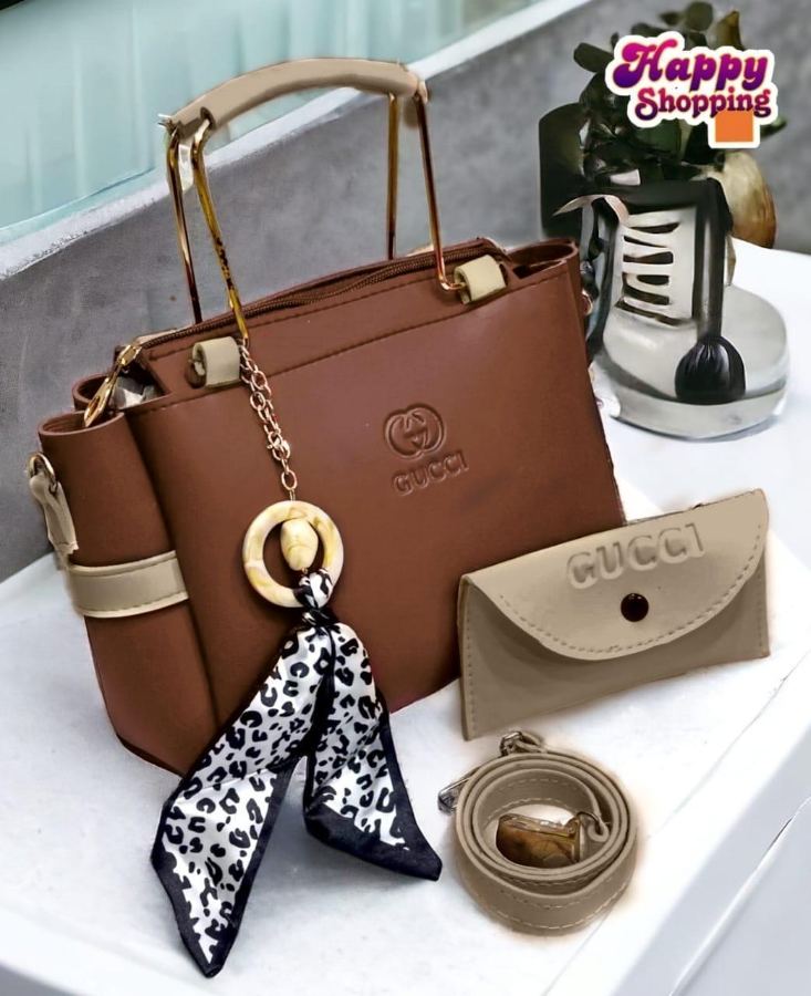 Girls Rexine Hand Bag Set with Top Handle view 5