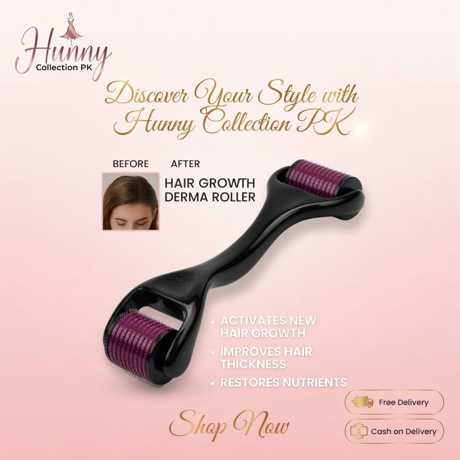 Anti-Hair Fall Derma Roller Plastic Brightening Anti Aging - Cosmetics - Hunny Collection PK