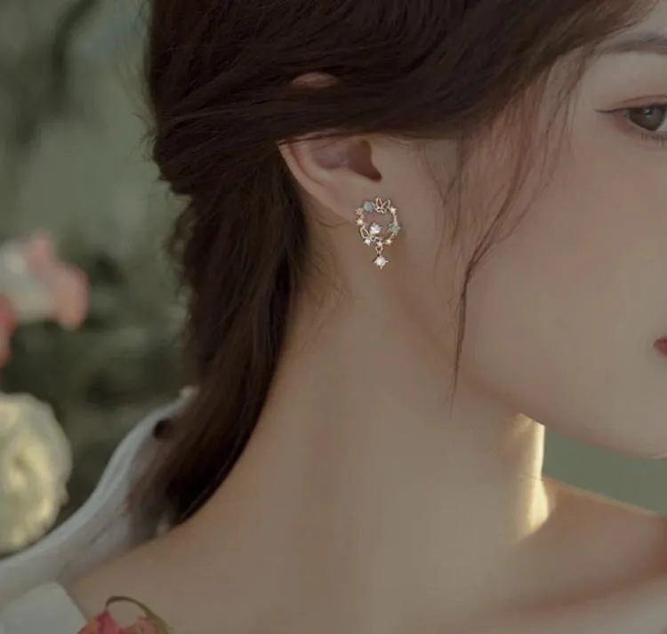 Elegant Butterfly Earrings for Women with Gemstones view 2