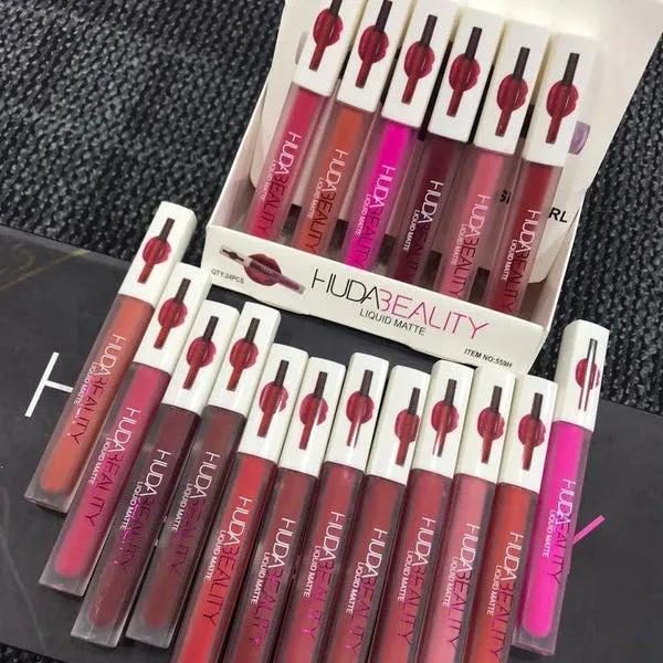 Matte Liquid Lip Gloss Pack of 12 Huda Beauty
