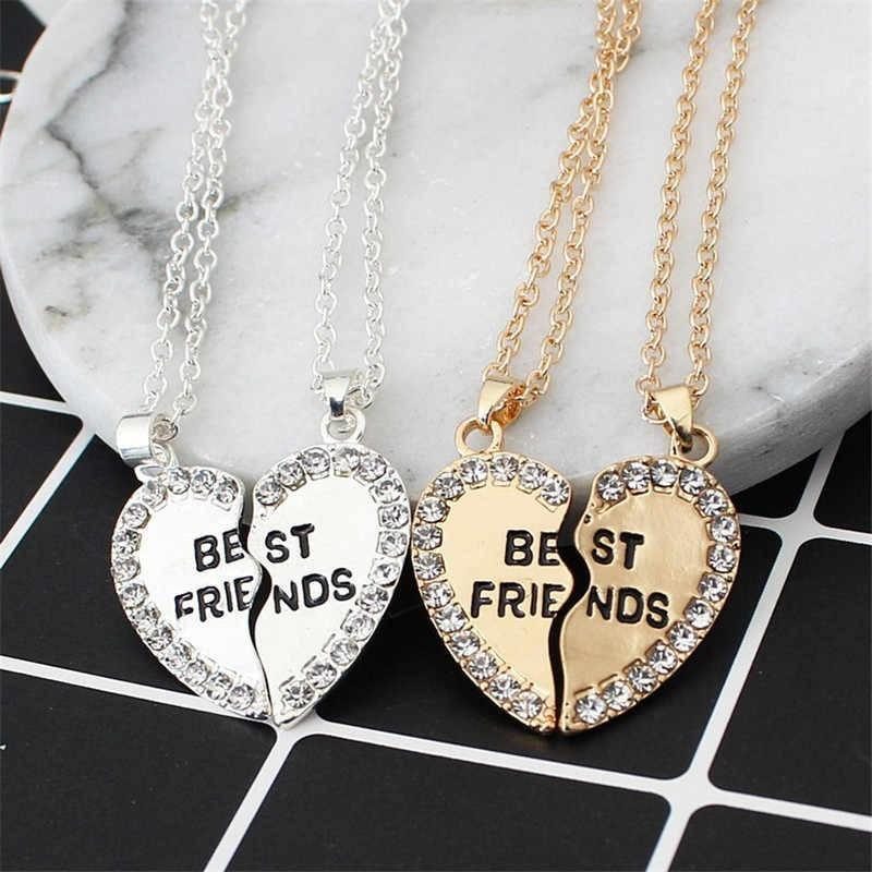 Best Friend heart necklaces Gold and Silver set  - Jewellery - Hunny Collection PK