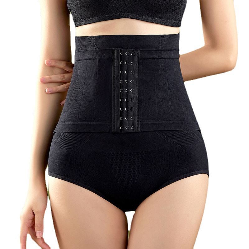 Women High Waist Belly Shaping Pants Black Buckle Pressurized - Women's Stitched Suits - Hunny Collection PK