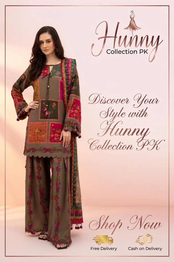 3 Pcs Women's Unstitched Digital Print Suit - Women's Unstitched - Hunny Collection PK